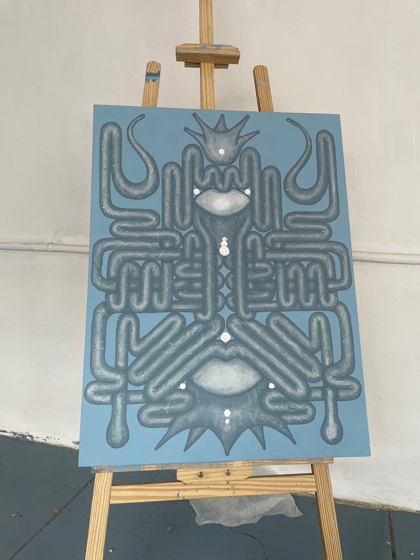 “As is heaven, so is hell.” - Acrylic on canvas, 70x80cm, 2024
